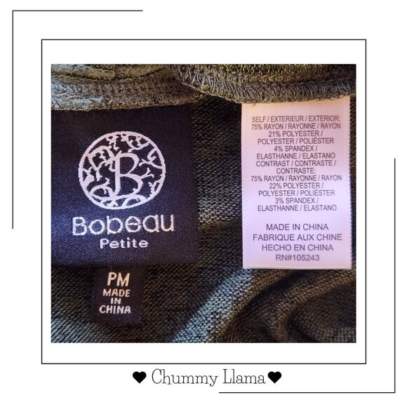 Bobeau Olive Green Open-Front Cardigan – Soft Lightweight Knit, Size MP - Picture 3 of 3